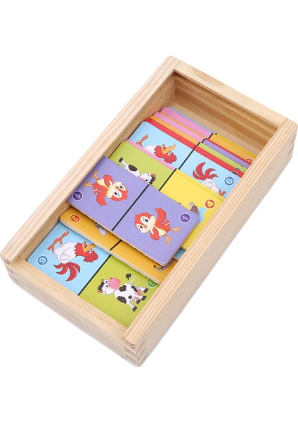 Ahşap Domino Meyve Hayvan Blokları Tanınan Domino Oyunları Yapboz Montessori Çocuk Öğrenme Eğitim Bulmaca Bebek Oyuncak | Domino (Yurt Dışından) fiyatları