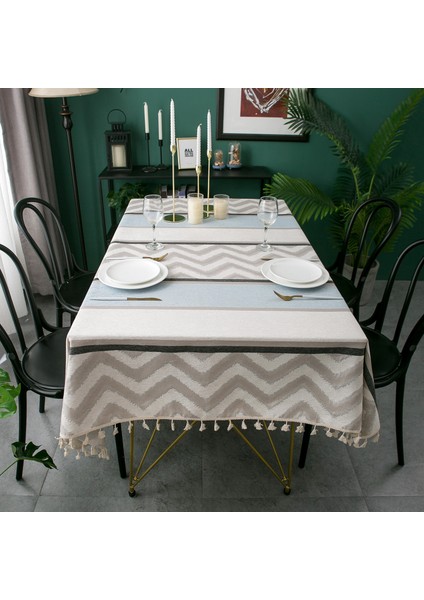 Masa Dekorasyon Yemek Odası Ev Tekstili Için Yemek Odası Masa Kapak Bez Çizgili Modern Parti Üzerinde Dikdörtgen Masa Örtüleri | Masa Örtüleri (140 * 160 Cm) (Yurt Dışından) fırsatları