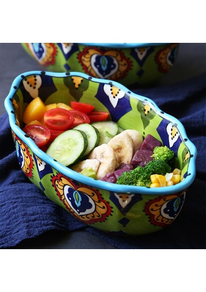 Salata Tatlı Kase Ev Yaratıcı Özel Şekilli Kase Seramik Sofra Büyük Meyve Derin Kase (Yurt Dışından) fiyatları