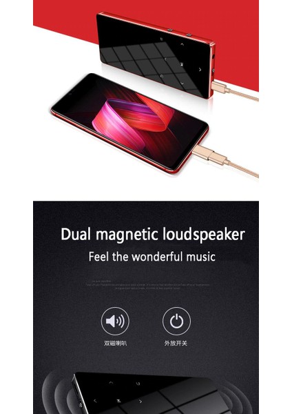 16 Gb Bluetooth Mp3 Çalar Müzik Fm Radyo İle Oynarken Video Oynatıcı E Book Player Mp3 İle Dahili Hoparlör | Hıfı Oyuncuları (Yurt Dışından)