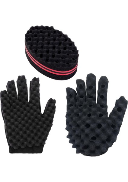 Saç Curl Sünger Eldivenler Kıvırcık Saç Styling Kiti Saç Büküm Curl Dalga Saç Için