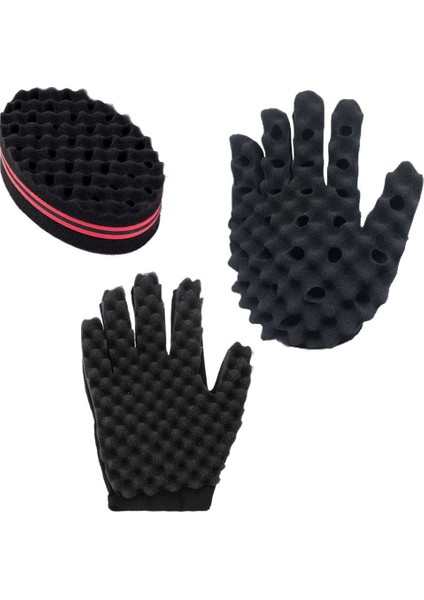 Saç Curl Sünger Eldivenler Kıvırcık Saç Styling Kiti Saç Büküm Curl Dalga Saç Için
