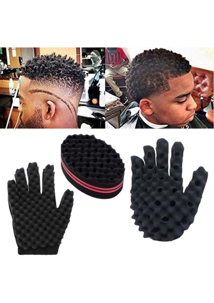 Saç Curl Sünger Eldivenler Kıvırcık Saç Styling Kiti Saç Büküm Curl Dalga Saç Için