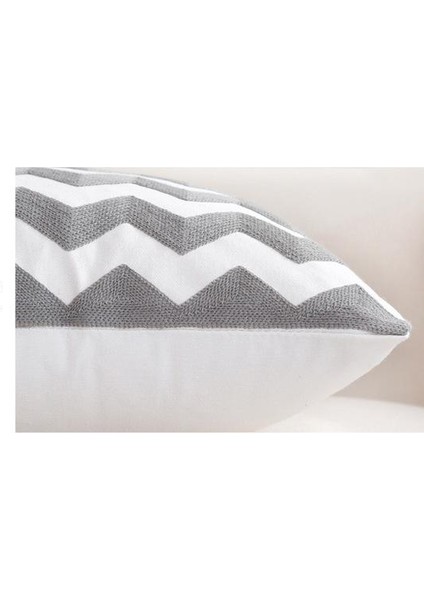 Pamuk Işlemeli Dekoratif Atmak Yastıklar Içerek Çekirdek Kanepe Yatak Arka Yastıklar İle 45 * 45 Cm Throwpillow Cusions Gri | Yastık (Yurt Dışından)