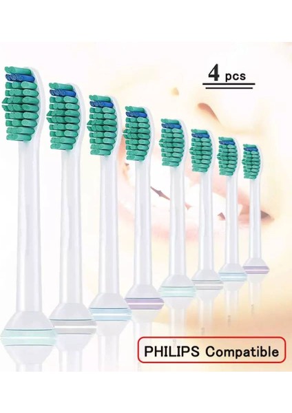 Philips Sonicare Şarjlı Diş Fırçası Uyumlu  4'lü