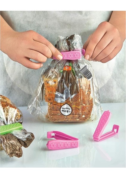 5'li Jumbo Plastik Kilitli Torba Poşet Ağız Kapatma Mandalı Klipsi Fildişi