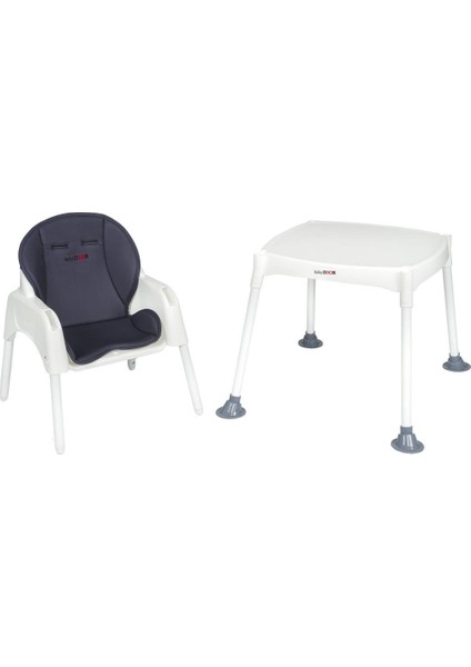 Babydoor & Mama Panna Çalışma Masalı Pedli Mama Sandalyesi Gri 3 In 1