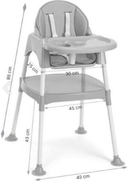 Babydoor & Mama Bambu Çalışma Masalı Pedli Mama Sandalyesi Bej 3 In 1