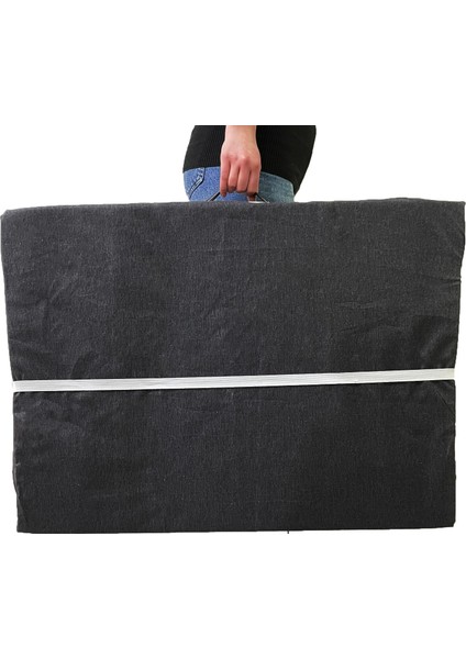 Katlanır Yatak Yer Yatağı Sünger Yatak Tek Kişilik 80 x 180 cm Siyah Kırçıllı