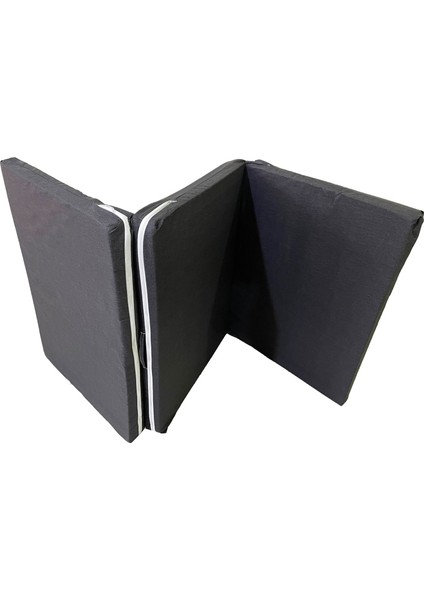 Katlanır Yatak Yer Yatağı Sünger Yatak Tek Kişilik 80 x 180 cm Siyah Kırçıllı
