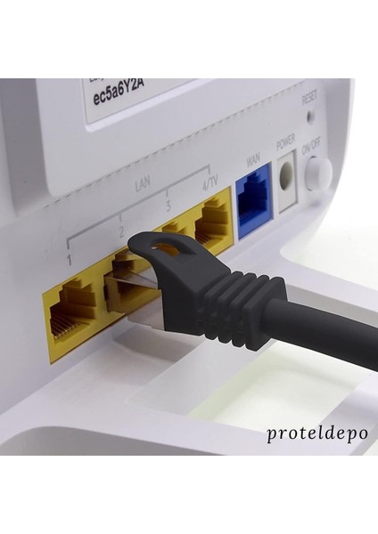 5 Adet CAT7 S/FTP Ethernet (Network, LAN) Kablosu, Siyah, 1 metre