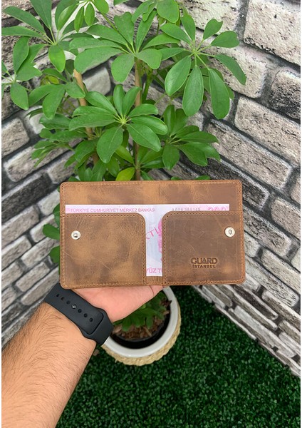 Derije Hakiki Deri Unisex Crazy Taba Patlı Tasarım Kartlık (T1442) fiyatları