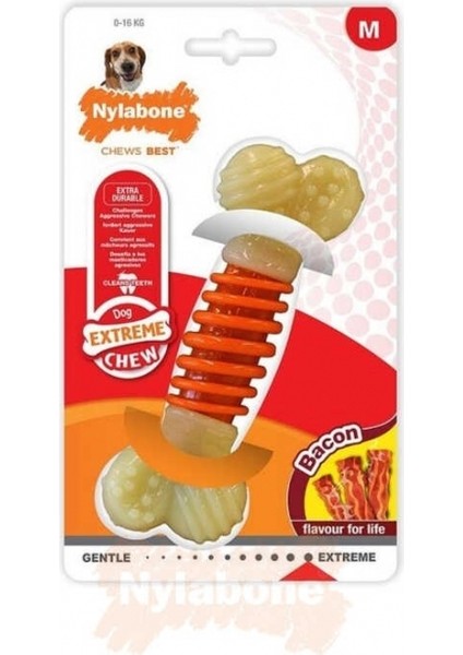 822813-NYLABONE Bacon Domuz Aromalı Çiğneme Kemiği M