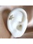 925 Ayar Gümüş Gold Perili Piercing/küpe. Bar Uzunluğu 6mm 4