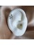 925 Ayar Gümüş Perili Piercing/küpe. Bar Uzunluğu 6mm 3