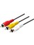 Rca Erkek Tamir Kablosu Sarı Kırmızı Beyaz 30 Adet 15 Cm 1