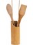 Standlı Bambu Kaşık Seti 4 Parça - Maşa - Kaşık - Spatula 3