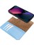 Apple iPhone 13 Pro Max Uyumlu Deri Cüzdanlı Kılıf Nu5 Bebe Mavisi 5