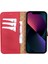 Apple iPhone 13 Pro Max Uyumlu Deri Cüzdanlı Kılıf FL24 Kırmızı 3
