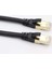 2 Adet Siyah 1 Metre Cat8 Ethernet Kablosu Cat8 Ağ Jumper 2