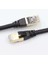 2 Adet Siyah 1 Metre Cat8 Ethernet Kablosu Cat8 Ağ Jumper 5