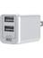 Modo Mini USB Soket Şarj Cihazı Çift Bağlantı Noktalı 2.4 iPhone iPad Için Çıkış ve Katlanabilir Adaptör Fişi Samsung Galaxy Beyaz 3