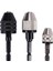 1/4 Inç Hex Shank ile 3 Adet Anahtarsız Matkap Chuck Dönüşüm Aracı Set, Elektrikli Grinde Için Hızlı Bırakma Adaptörü Dönüştürücü 4