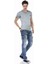 CT647 Yeşil Melanj Basic T-Shirt 3