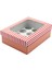 22X30X10 Pencere Kapaklı 12'li Cupcake Kutusu (10 Adet) 1