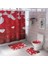 Banyo Duş Perdesi Su Geçirmez Banyo Perdesi Seti Tuvalet Örtüsü Mat Kaymaz Banyo Halısı 2