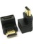 5 Paket HDMI 90 Derece Sağ Açı Adaptörü Altın Kaplama HDMI Erkek - Dişi Konnektör U Stick, Ps4, Ps3 Için 3D 1080P HDMI Genişleticiyi Destekler 4