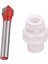 Eıtgzwas 1Adet 1/4 x 3/8 Inç V Tipi Yerleştirme Yuvası Kesici Freze Uçları Ve 5 Adet Push Fit Tüp 1/4 Inç Diş Dokunun Erkek Hızlı Bağlantı Seti - Kırmızı (Yurt Dışından) 1