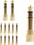 15 Adet Ses Jakı Trs 1/4 Inç (6,3 Mm) - 1/8 Inç (3,5 Mm) ve 4 Adet 24K Altın 90 Derece Nakamichi Hoparlör Muz Fişleri 3