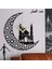 Islam Kuvars Duvar Saati Pendulum Müslüman Oturma Odası Dekorasyon Siyah (Yurt Dışından) 3