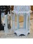 Vintage Fas Asılı Cam Demir Sanat Fener Tealight Mumluk Beyaz (Yurt Dışından) 4