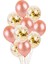 Şeffaf Gold Konfetili Rose Gold Balon Seti 10 Adet 1