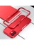 iPhone 12 Mini Metal Tampon Kenarlı Telefon Kılıfı Kırmızı (Yurt Dışından) 1