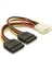 30 cm Sata Power Kablo 18 Awg Satapower Kablo 2x Dişi Sata Erkek Ide Power Kablo 2