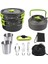 Kamp Tencere Seti Taşınabilir Pişirme Ekipmanları Pot Pan Set Açık Yeşil (Yurt Dışından) 2