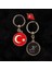 Isim Baş Harf Tasarımlı Türk Bayraklı Anahtarlık ve Rozet 1
