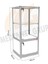 Cam Dolap - Camlı Vitrin - Cam Dolap - Camlı Koleksiyon Vitrini - Teşhir Vitrini - Kupa Dolabı (Kurulu ve Kullanıma Hazır Gönderilmektedir.) 95X40X40 cm KOD:9540D 2