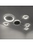 Modern LED 5li Halka Daire Plafonyer Avize 6500K 1