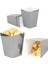 Gümüş Renk Popcorn Kutusu Mısır Cips Kutusu 8 Adet 1