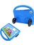 Samsung Galaxy Tab S6 Lite P610 Uyumlu Çocuklar İçin Wheel Car Tekerlek Standlı Tablet Eva Silikon Kılıf Pembe 5