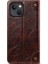 Sutenı Apple iPhone 13 Mini Için 055 Serisi Çizilmeye Düşmeye Dayanıklı Pu Deri+Tpu Cüzdan Tasarımlı Standlı Telefon Kılıfı - Koyu Kahverengi (Yurt Dışından) 3