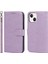Apple iPhone 13 Mini Için R61 Desenli Cüzdan Tasarımlı Dayanıklı Pu Deri Telefon Kılıfı - Mor (Yurt Dışından) 1