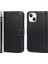 Apple iPhone 13 Mini Için R61 Desenli Cüzdan Tasarımlı Dayanıklı Pu Deri Telefon Kılıfı - Siyah (Yurt Dışından) 1