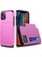 Hello- U Apple iPhone 12 Mini 5.4 Inç Uyumlu Kart Yuvalı Plastik Tpu Telefon Kılıfı- Pembe (Yurt Dışından) 1