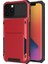 Apple iPhone 13 Için Düşmeye Dayanıklı Kartlıklı Tpu + Pc Hibrit Kılıf - Kırmızı (Yurt Dışından) 1