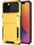 Apple iPhone 13 Için Düşmeye Dayanıklı Kartlıklı Tpu + Pc Hibrit Kılıf - Sarı (Yurt Dışından) 1